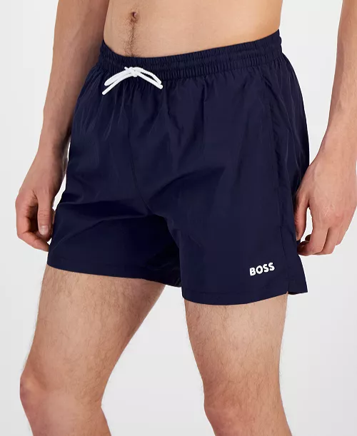 $58 BOSS Men’s Swim Trunks 5” - 50519018 - Navy Blue- Large - New with tag