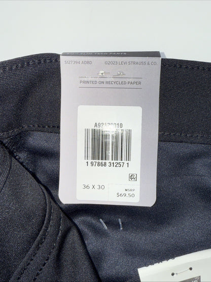 $70 Levi's Men's 511 Slim Tech Pants Stretch A92130010- Black- 36W 30L - New Tag