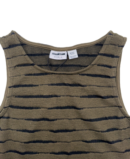 $50 Noisy May Women's Melina Stripe Top - Capers/Black - Large - New With Tags