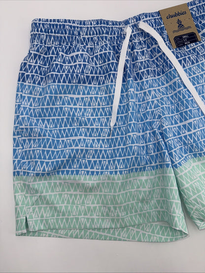 $70 Chubbies The Ocean Trifectas 5.5" Inseam Swim Trunks- Multi -Small -New Tag