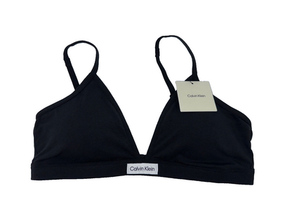 $32 Calvin Klein Women’s Classic Comfort Lightly Lined Triangle Bra-Black-Large