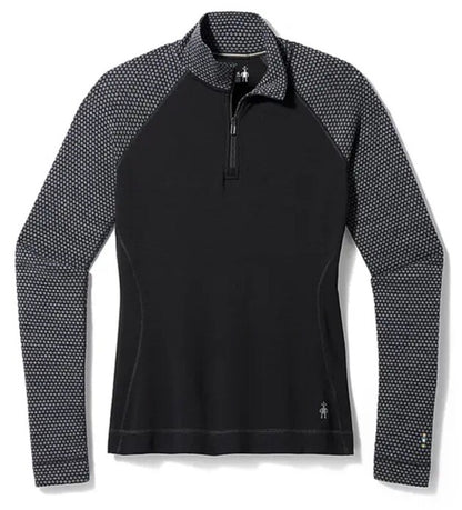 $120 Smartwool Women’s 1/4 Zip Pullover Merino 1/4 Zip-Black Dots - Small -New