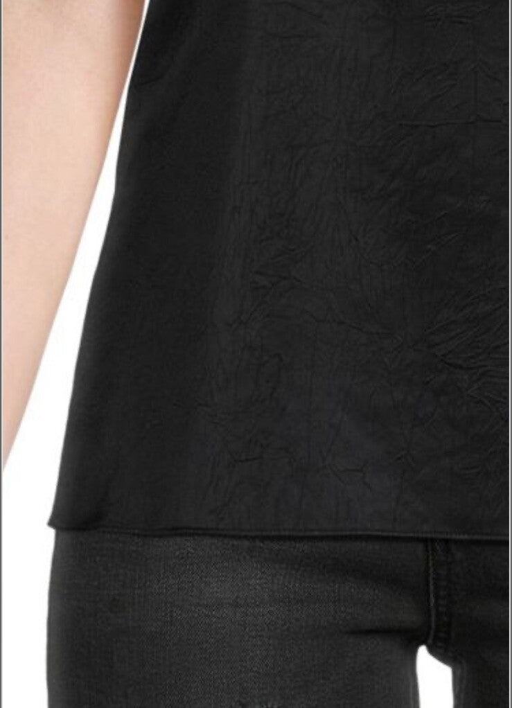 $275 Vince Women’s Sleeveless Satin Blend Top VX943612636- Black- Medium-New Tag