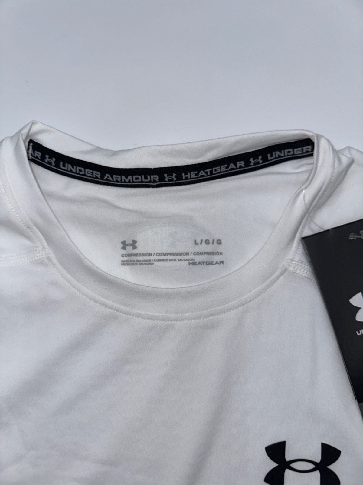 $35 Under Armour Men's HeatGear Long-Sleeve Shirt –White -Large -New With Tags