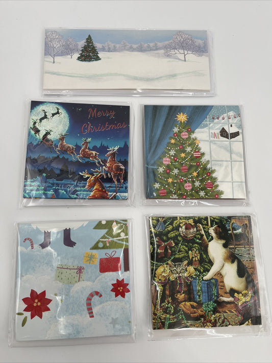 Up With Paper Lot Of 5 Holiday Pop-Up Christmas Cards- Combo - ($50) Great Deal!