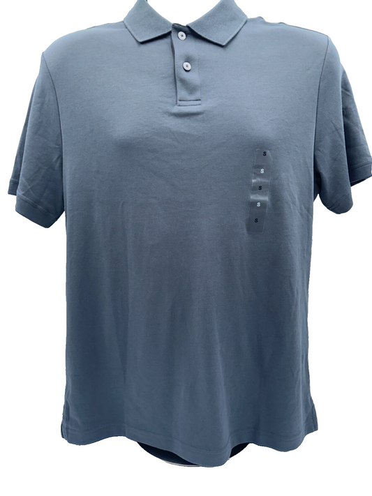 $55 Alfani Men’s Supima Polo Shirt - Dark Lead - Small - New With Tags