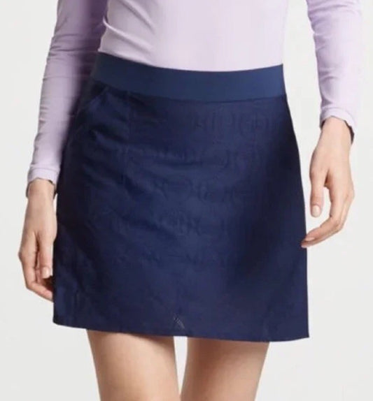 $140 Peter Millar Women’s Golf Skort -LF24EB22 -  Navy - Large- New with tag