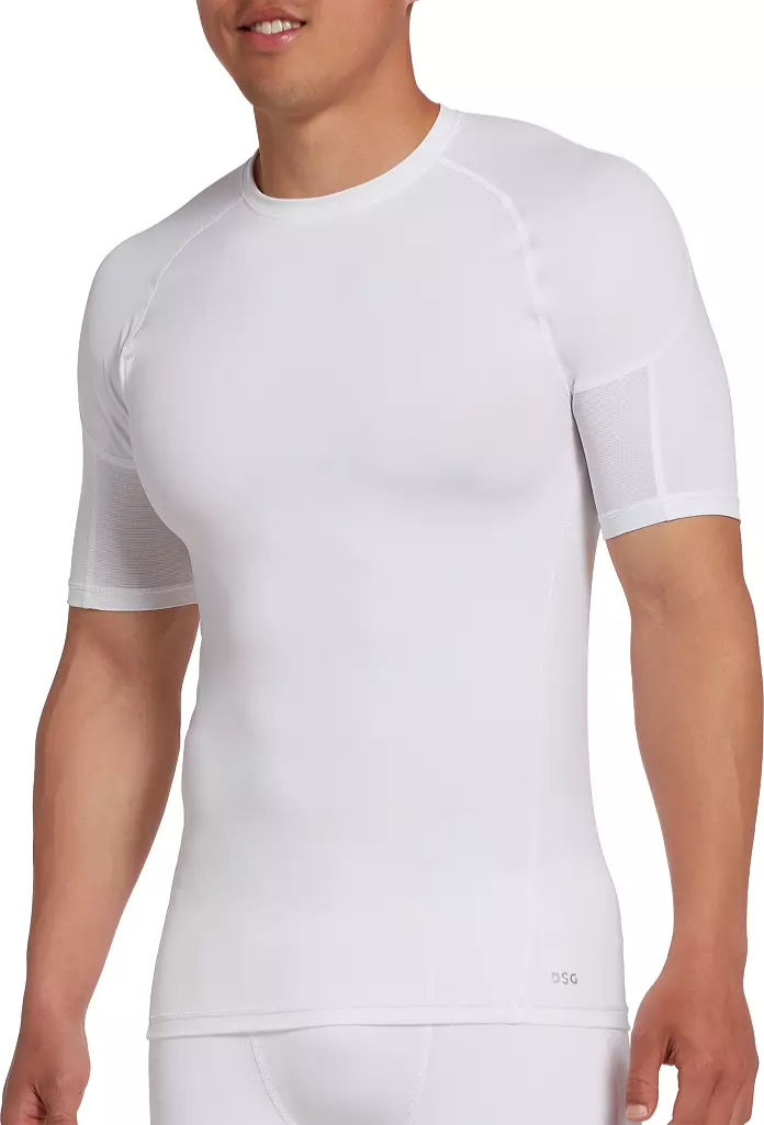 DSG Men’s Compression Crew T Shirt - Pure White - Small - New With Tags