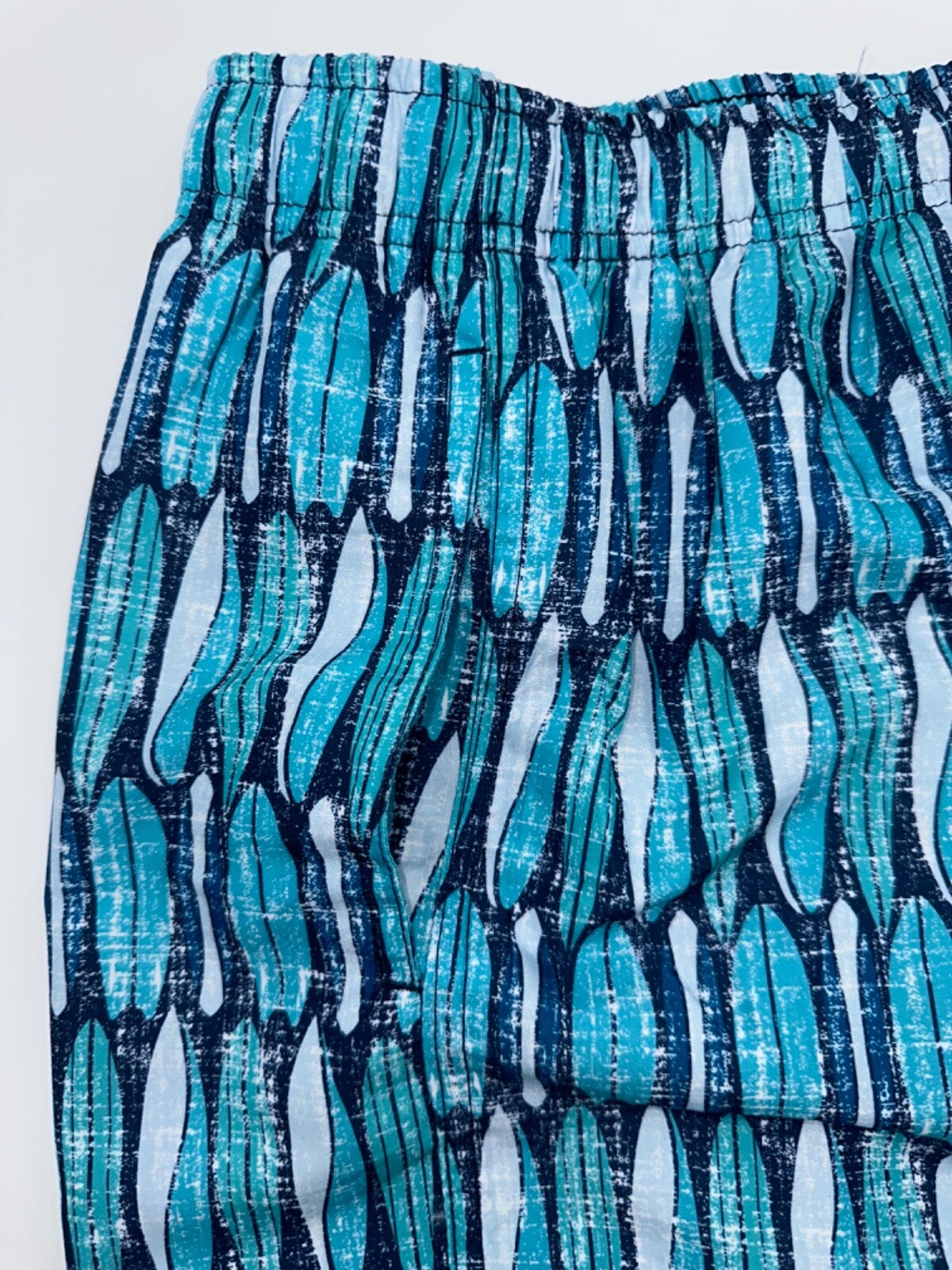 $90 Franks Men’s  6” Swim Shorts - Blue Longboard Stripe- Small- New with Tag