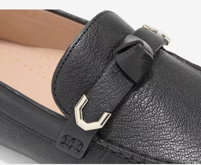 Cole Haan Women's Evelyn Bow Driver Driving Style Loafer -Black-7M (B) - New