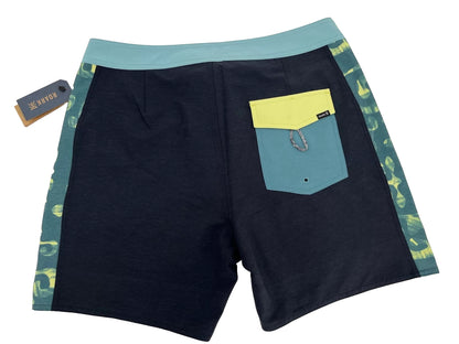 $69 Roark Men’s Passage Panel Batik 17” Boardshorts-D.Navy Black -Size: 33W-New