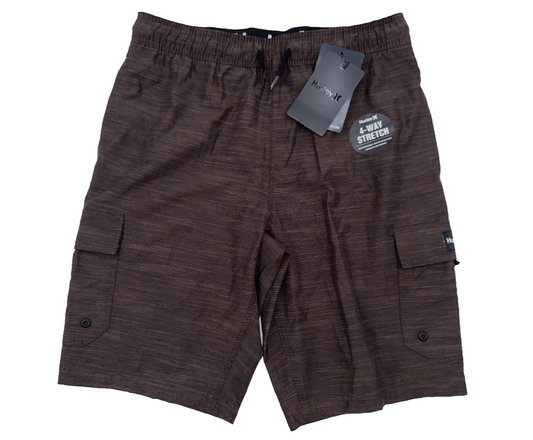 $40 Hurley Boys Swim Shorts 9” - 987671023 - Brown - Medium - New With Tags