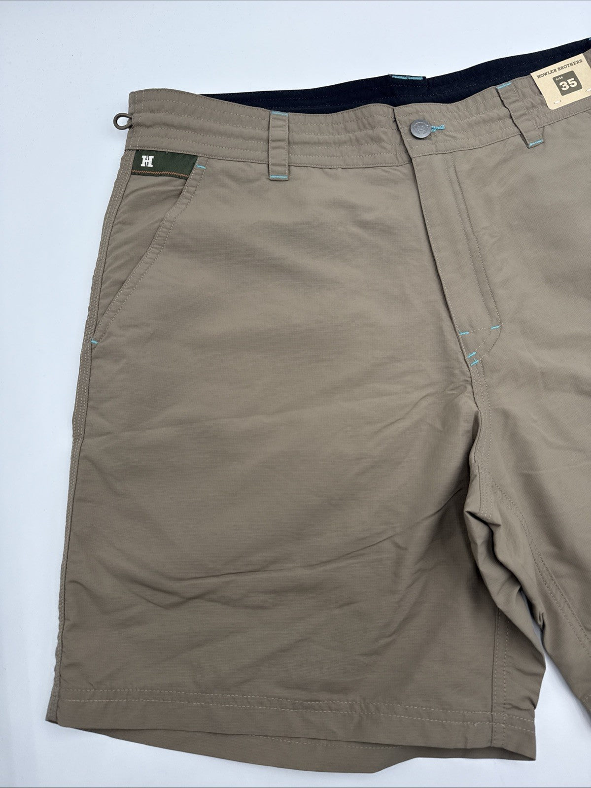 $69 Howler Bros Men's Horizon Hybrid Shorts 2.0 7.5" Inseam- Isotaupe- 35W - New