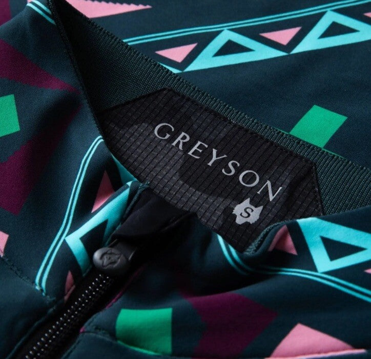 $200 Greyson Golf Pullover Sequoia Ghostwolf Print 1/4 Zip-Multicolor-Medium NWT