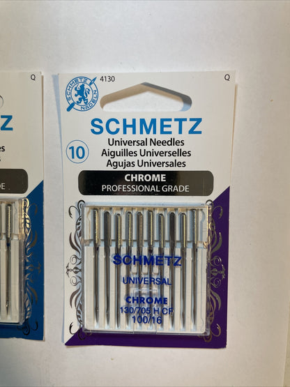 (4) Euro-Notions Schmetz Chrome Universal Machine Needles-Size Combo