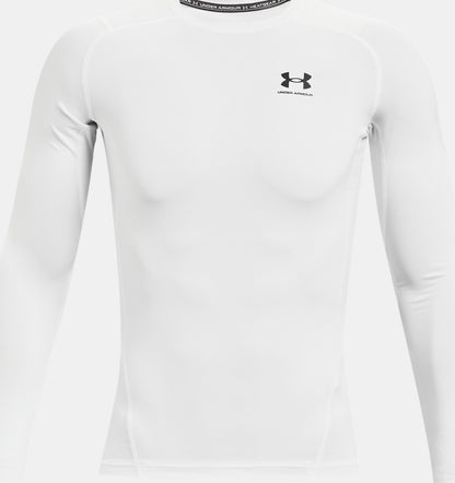 $35 Under Armour Men's HeatGear Long-Sleeve Shirt –White -Large -New With Tags