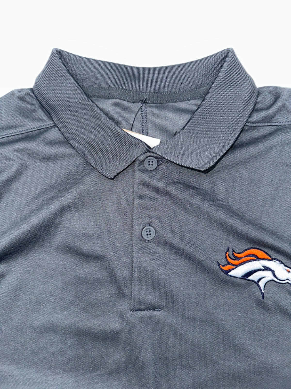 $68 Nike Men's Denver Broncos Polo  Shirt - Charcoal - Small - New With Tags