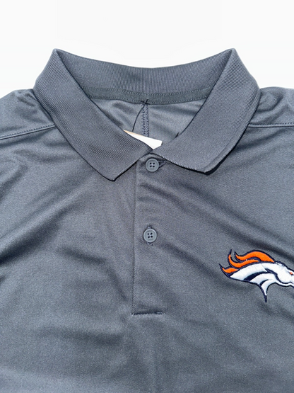 $68 Nike Men's Denver Broncos Polo  Shirt - Charcoal - Small - New With Tags