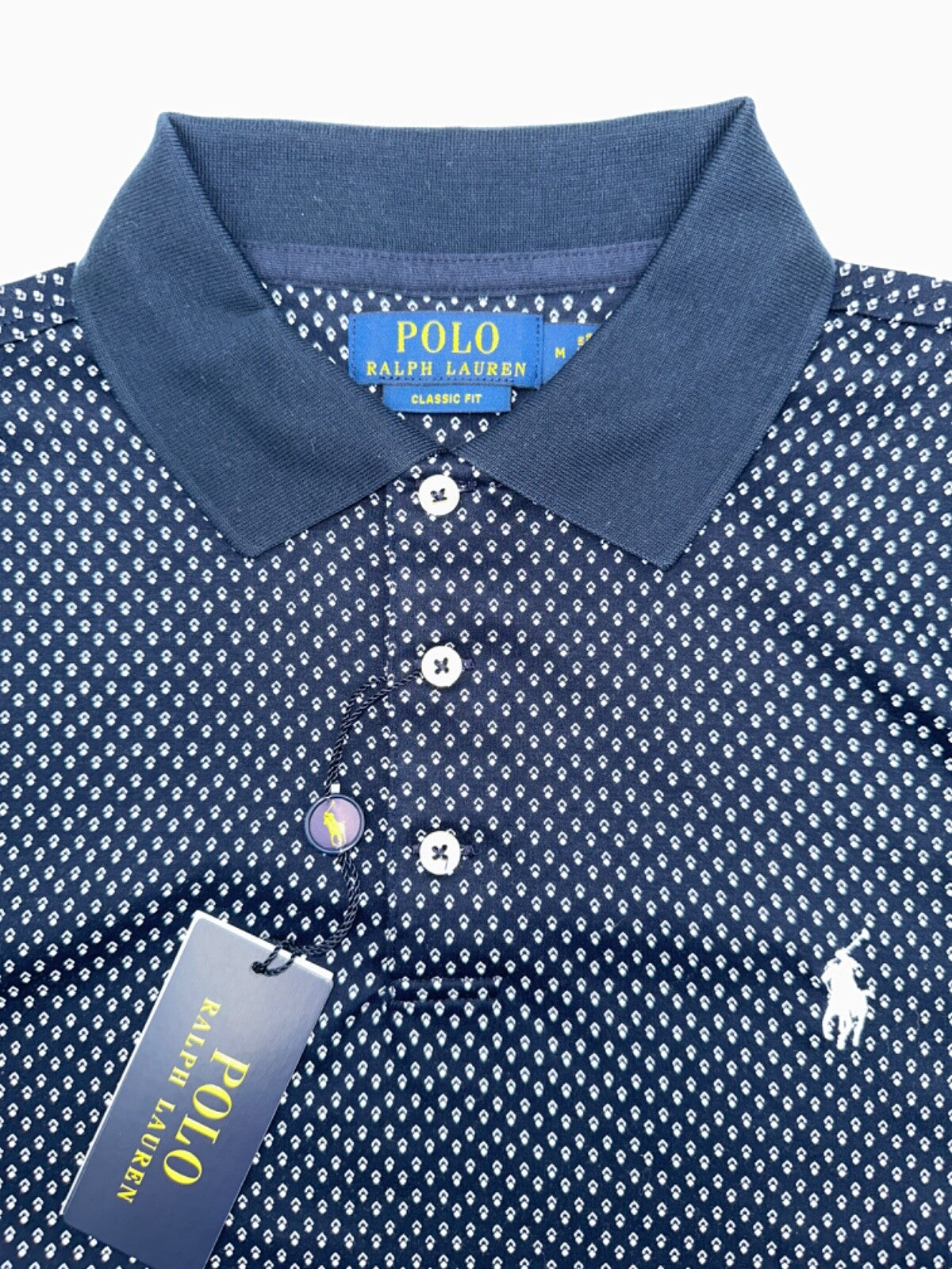 $125 Polo Ralph Lauren Men’s Classic Fit Polo Shirt - Navy Dots - Small - New