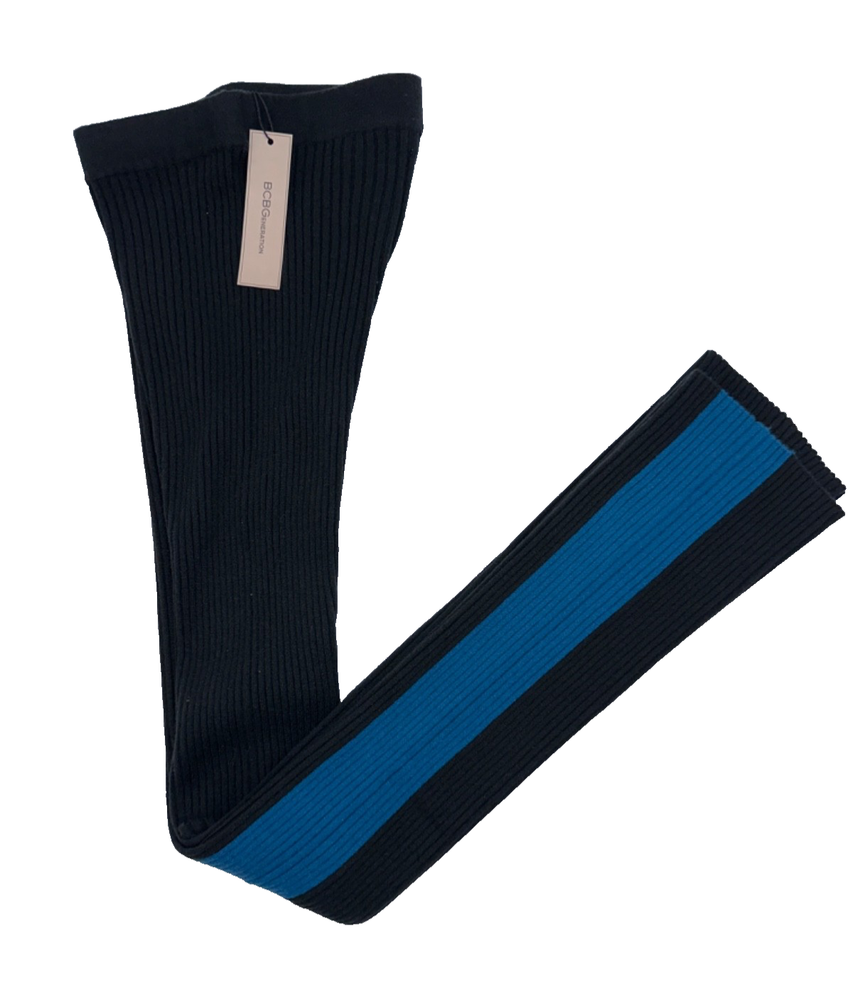 $98 BCBGeneration Women's Skinny Sweater Pant - Black/Blue - Medium - New
