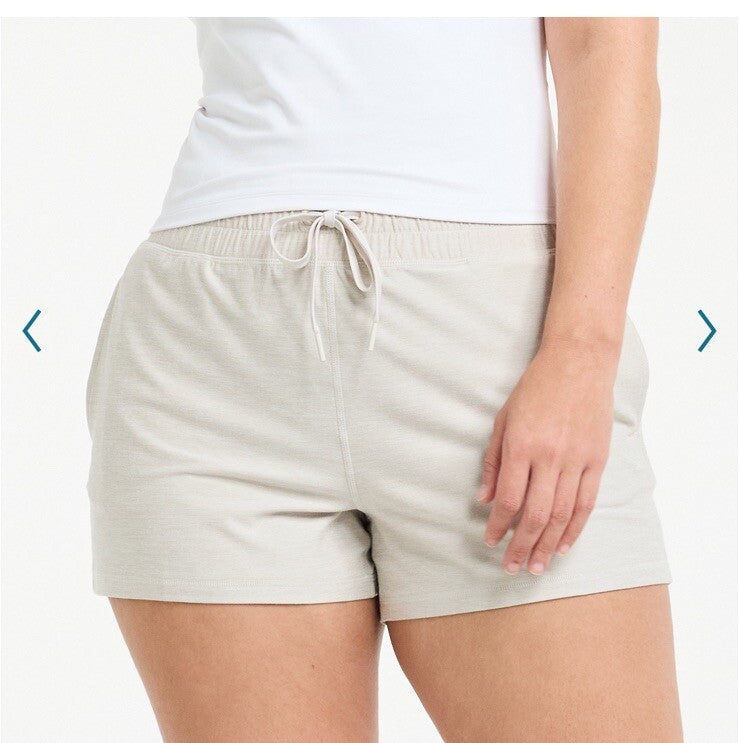 FLX Women’s Wander Soft Leisure Shorts - Ivory Silk - Medium - New Tag $35