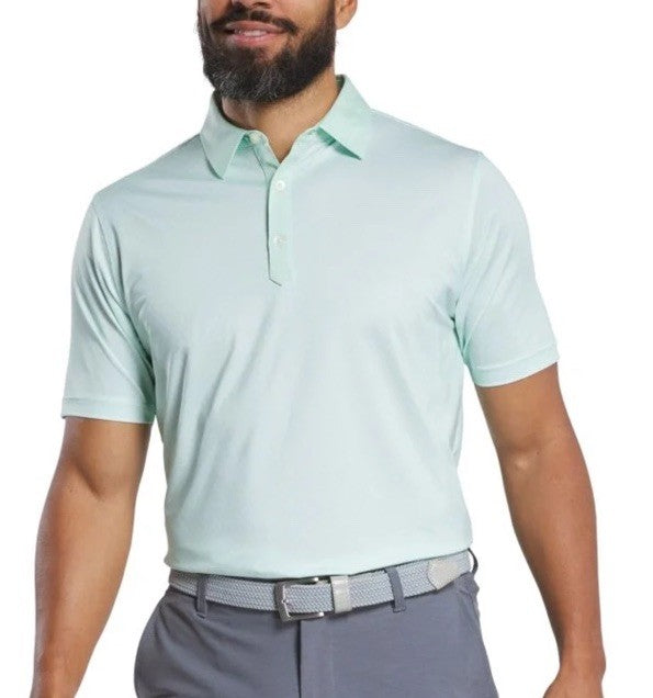 $78 FootJoy Men’s Golf Checker Jaquard Polo Shirt- Pistachio- Size Large-New