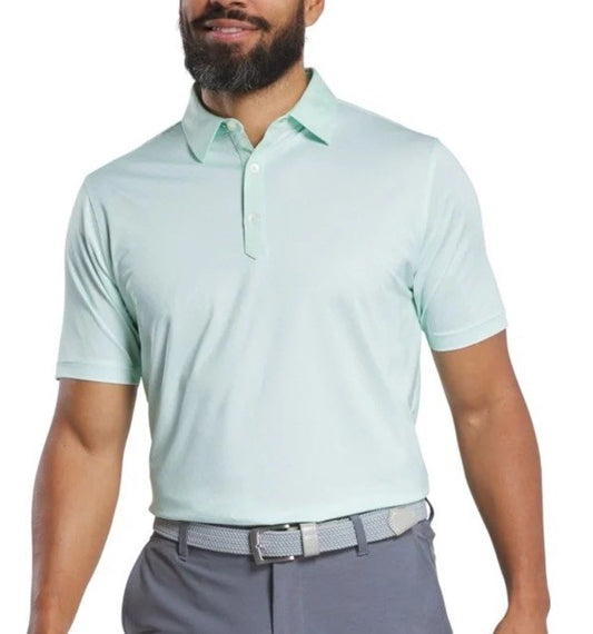 $78 FootJoy Men’s Golf Checker Jaquard Polo Shirt- Pistachio- Size Large-New