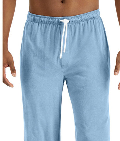 Club Room Men's Soft Drawstring Lounge Pajama Pants- Light Blue -Small NEW $40