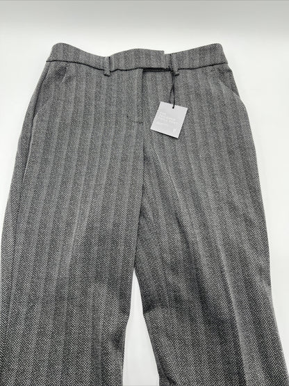 Simply Vera Wang Women’s High Rise Slim Straight Twill Pants- Grey-Size: 2- New