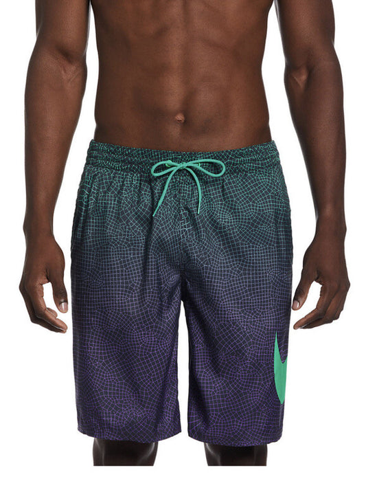 NIKE Men’s Shorts NESSD541-380 Swim Trunks  9”-Algae -Small-New Tags $64