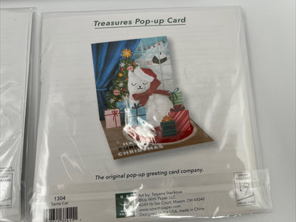 Up With Paper Lot Of 5 Holiday Pop-Up Christmas Cards- Combo - ($50) Great Deal!