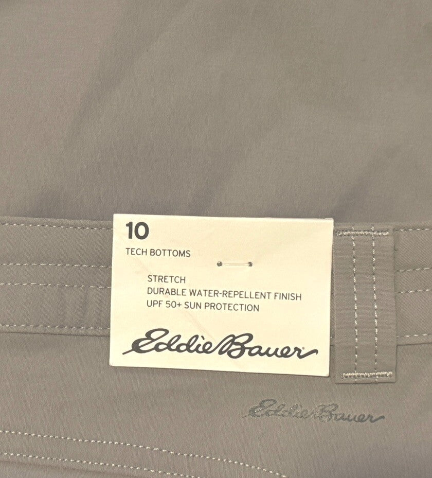 $65 EDDIE BAUER Women’s Tech Capri Pants Stretch- Ash -Size: 10-NEW