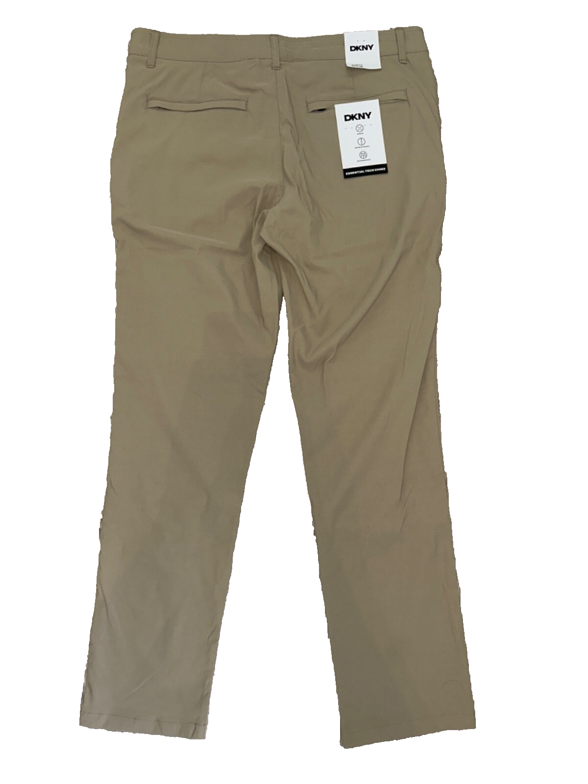 $90 DKNY Men's Essential Tech Chino Pant - Khaki - 32W x 30L - New With Tags
