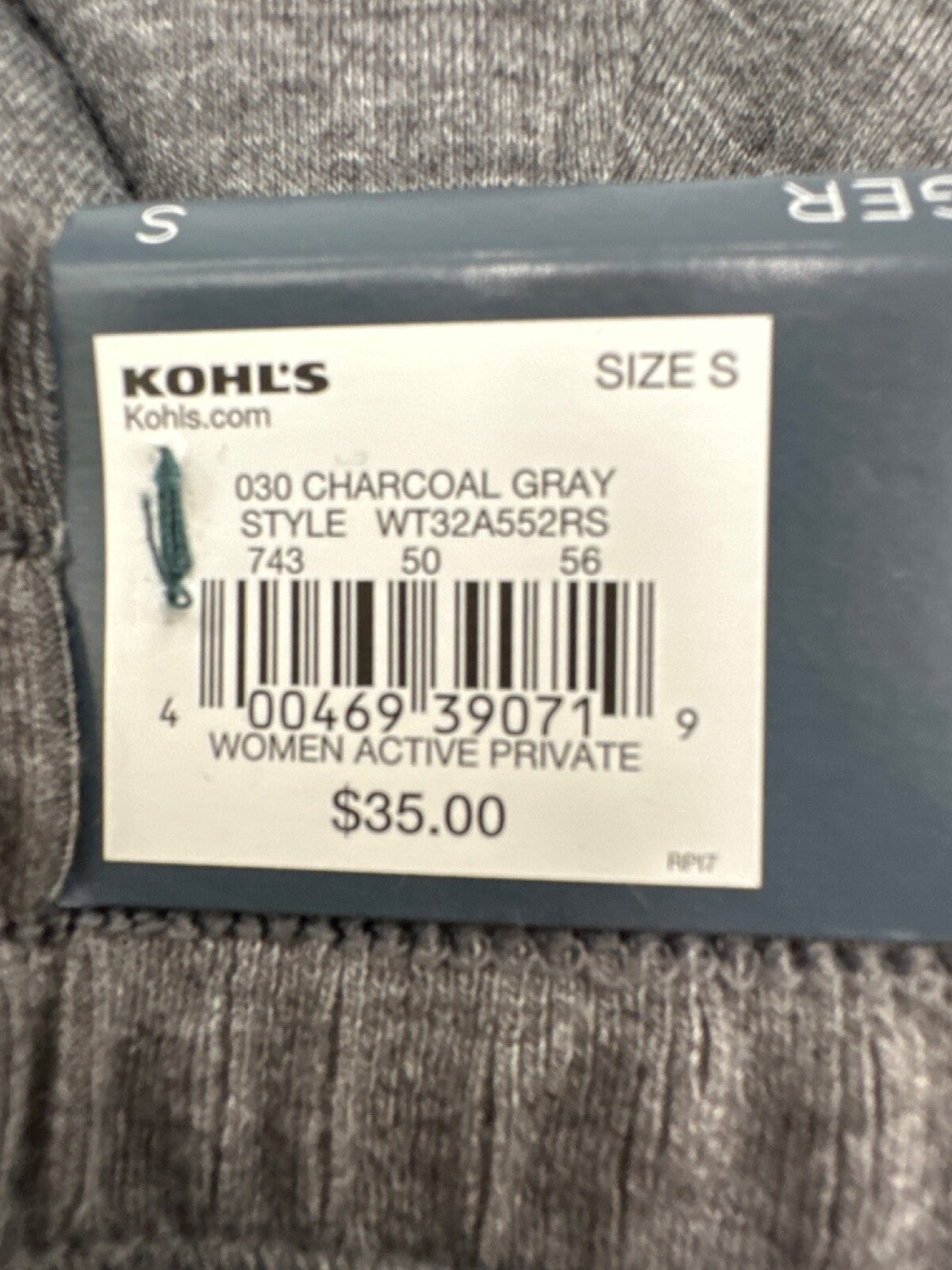 $35 Tek Gear Women's Active Jogger - Charcoal Gray - Small - New With Tags
