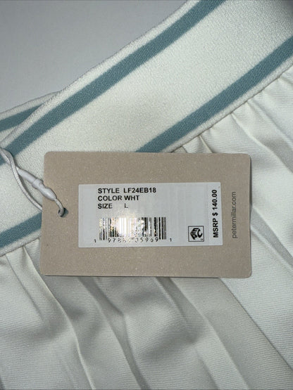 $140 Peter Millar Women's Pleated Skort - White - Large- New With Tag