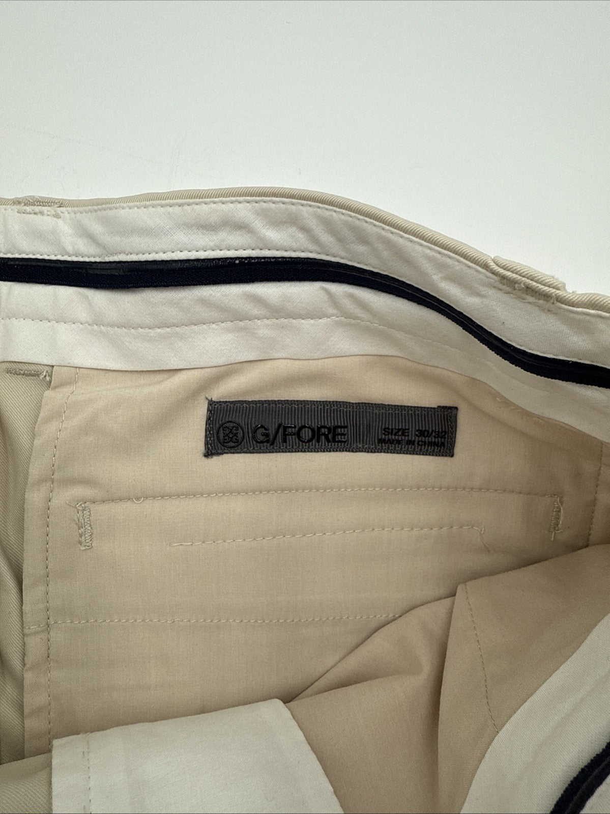 $195 G/FORE Men’s Club Stretch Tech Twill Golf Pants Tailored Fit -Stone-30W 32W