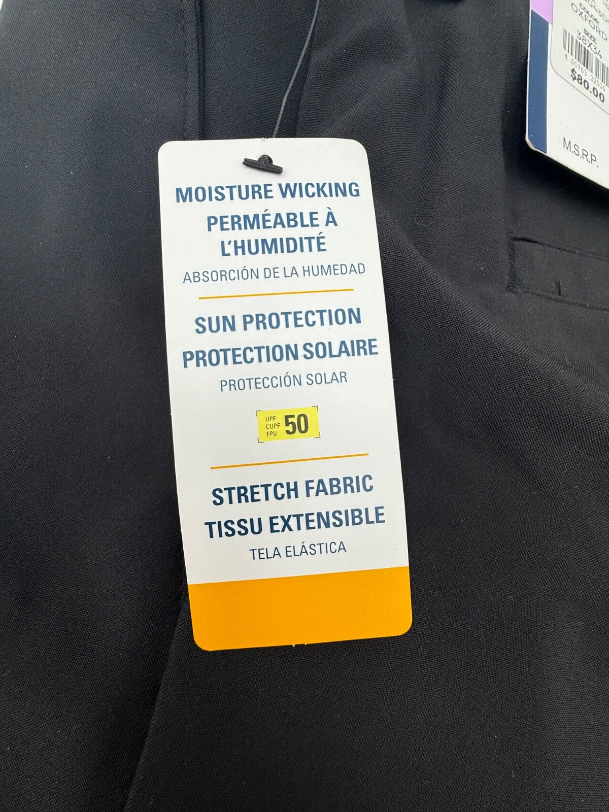 $80 Jack Nicklaus Men’s- Belli Premium Regular Fit Trousers -Black-38Wx34L-New