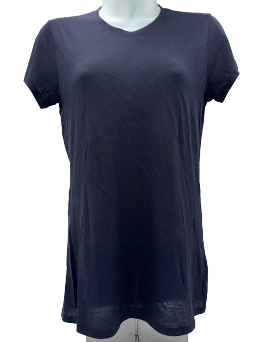 $88 Vince Women's Pima Cotton Short Sleeve T Shirt - Black - Small - New