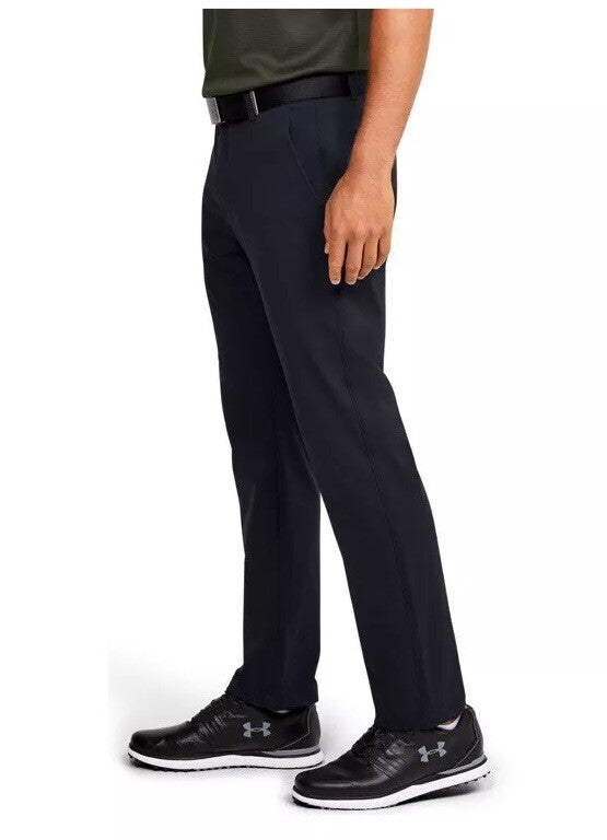 $70 Under Armour Men’s Wicking Golf Flat Front Pants -Black - Size: 32W 32L -New