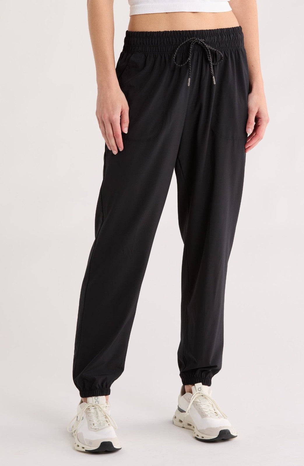 $65 Apana Women's Napa Woven Jogger - Rich Black - Medium - New With Tags