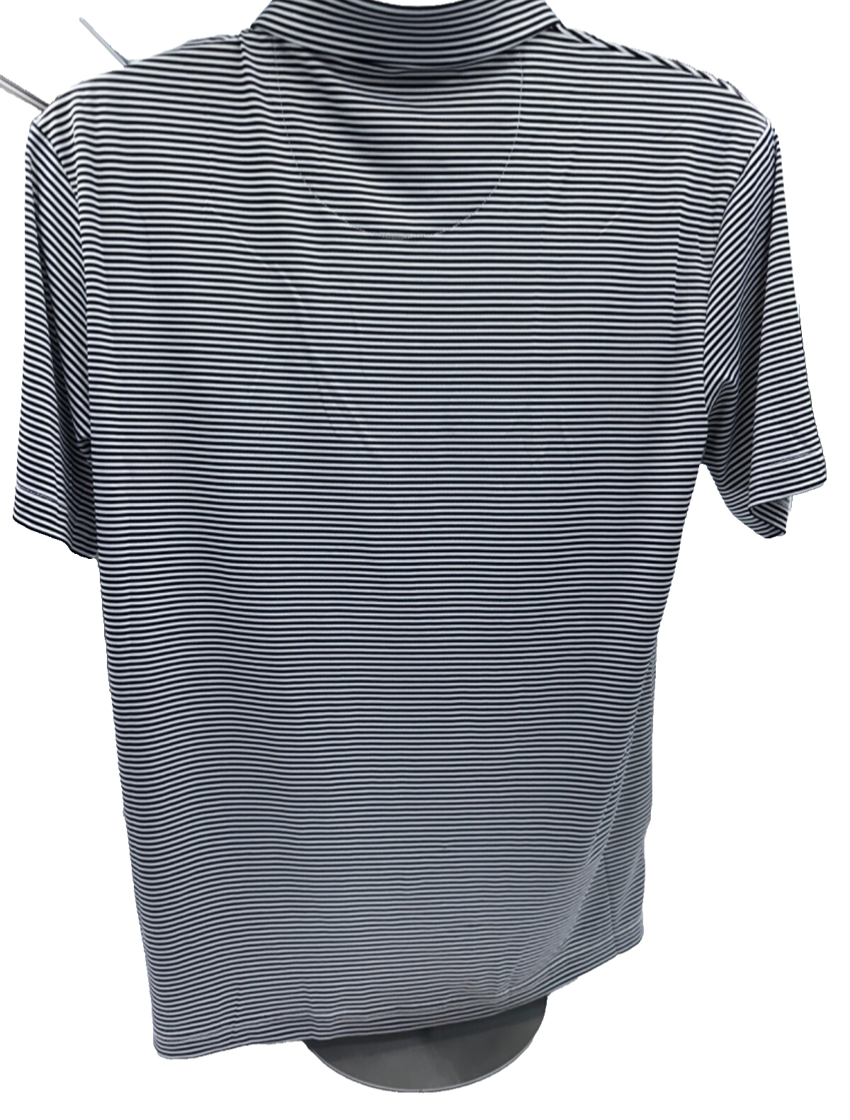 $70 Jack Nicklaus Men’s Striped Performance Golf Polo - White/Black - Medium-New