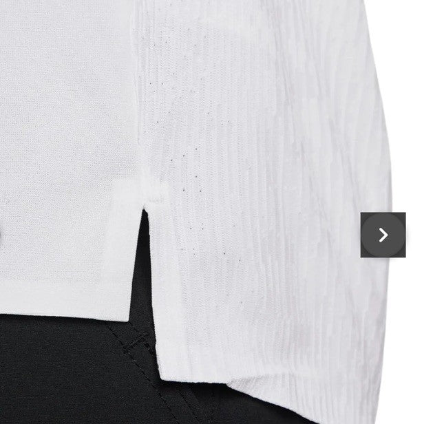 $105 Nike Men’s Dri-FIT Court Slam Tennis Polo Shirt 1/4 Zip- White-Large- NEW