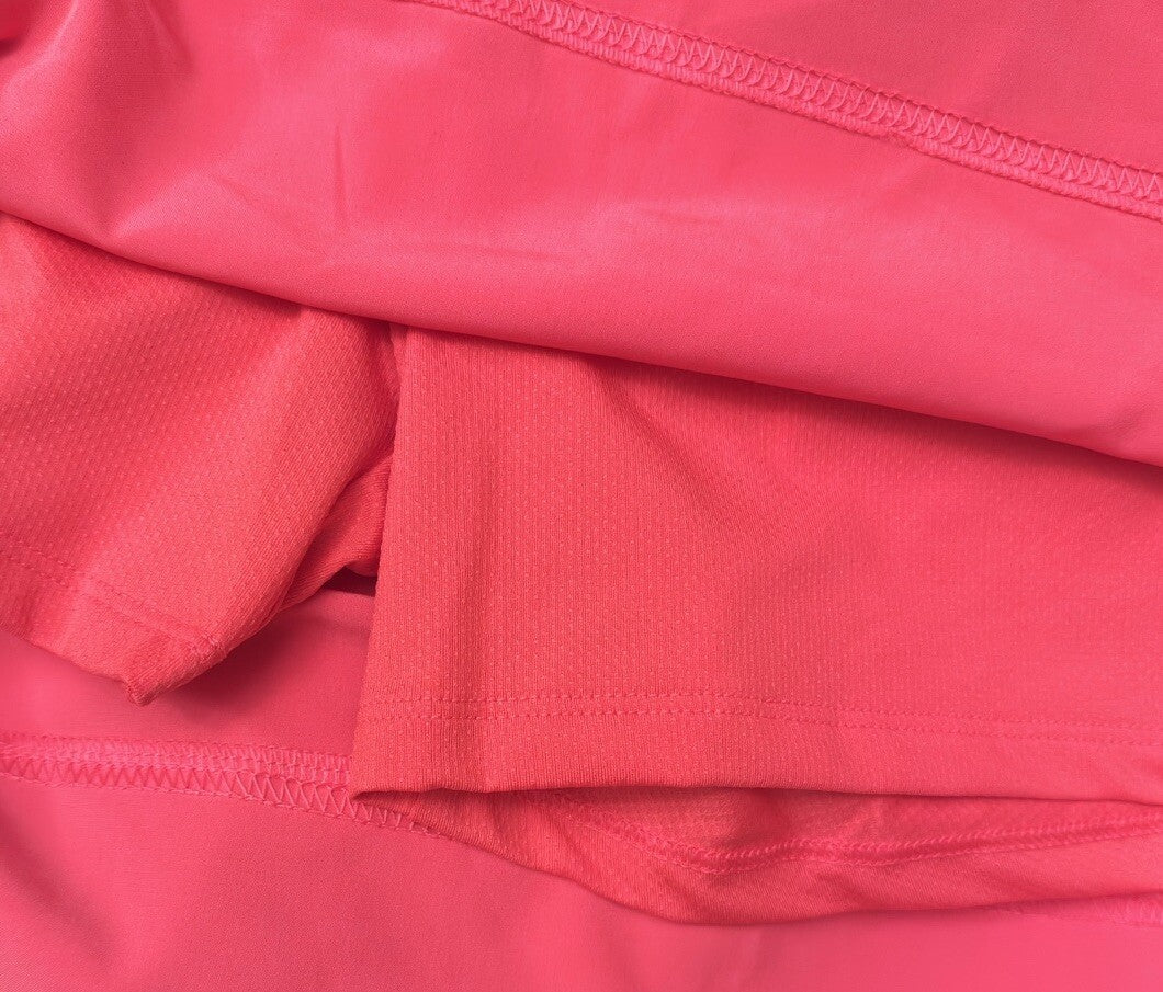 Zeroxposur Women’s Venus Breezy Skort Elastic Waist Pockets -Hibiscus- Large