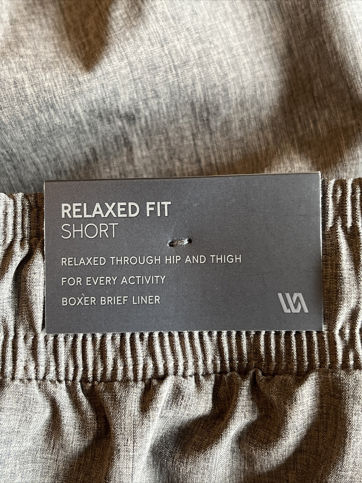 VRST Men's 7 Inch All-In Athletic Shorts-Warm Mushroom Heather-Small-New Tag $55