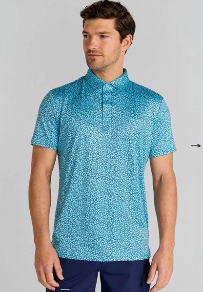 $110 Redvanly Men’s Pierre Golf Performance Polo Shirt-Curaçao-Large-New