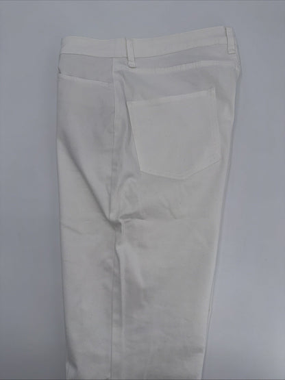 $150 Peter Millar Women's Karlie Stretch Sateen High Rise Pant -White-Size 8-NEW