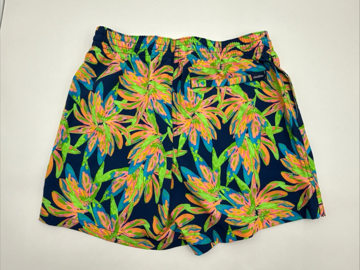 $70 Chubbies The Ocean Flowers 5.5" Inseam Swim Trunks-Multi - Small -New Tag