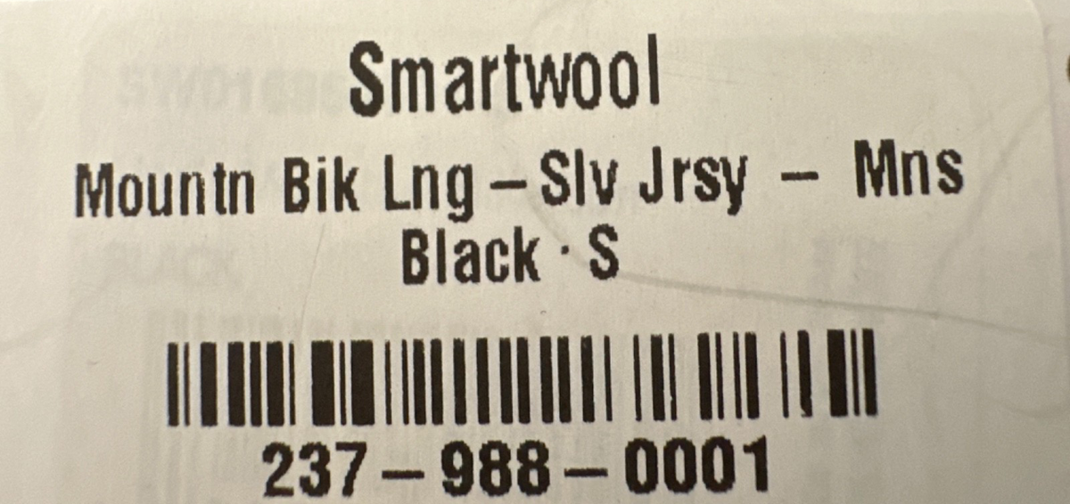 $95 Smartwool Men's Mountain Bike Long Sleeve Jersey - Black - Small-New Tags
