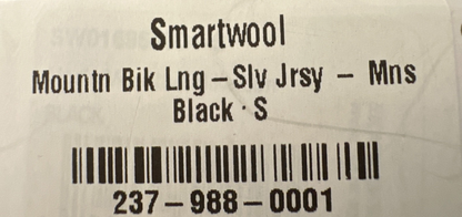 $95 Smartwool Men's Mountain Bike Long Sleeve Jersey - Black - Small-New Tags