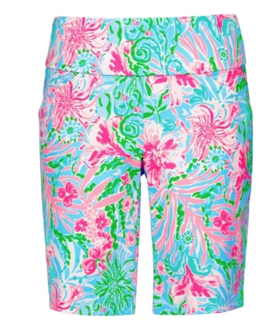 Lilly Pulitzer -Reid Short Leaf it Wild Golf Amalfi Blue-Size 00 NWT Retail $108
